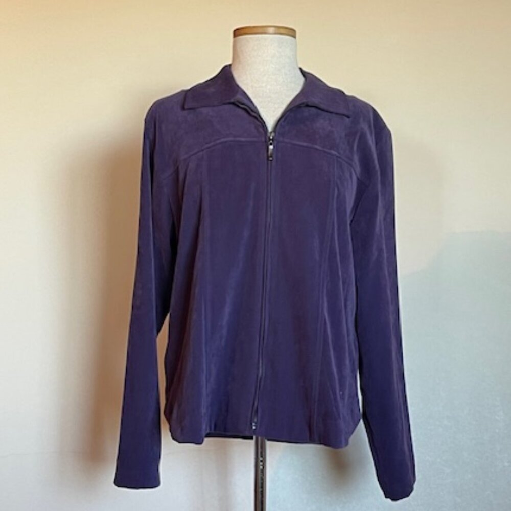 Coldwater Creek Purple Zip Jacket